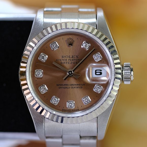 Rolex Datejust 69174 Salmon Diamond Dial 26mm - Picture 2 of 6